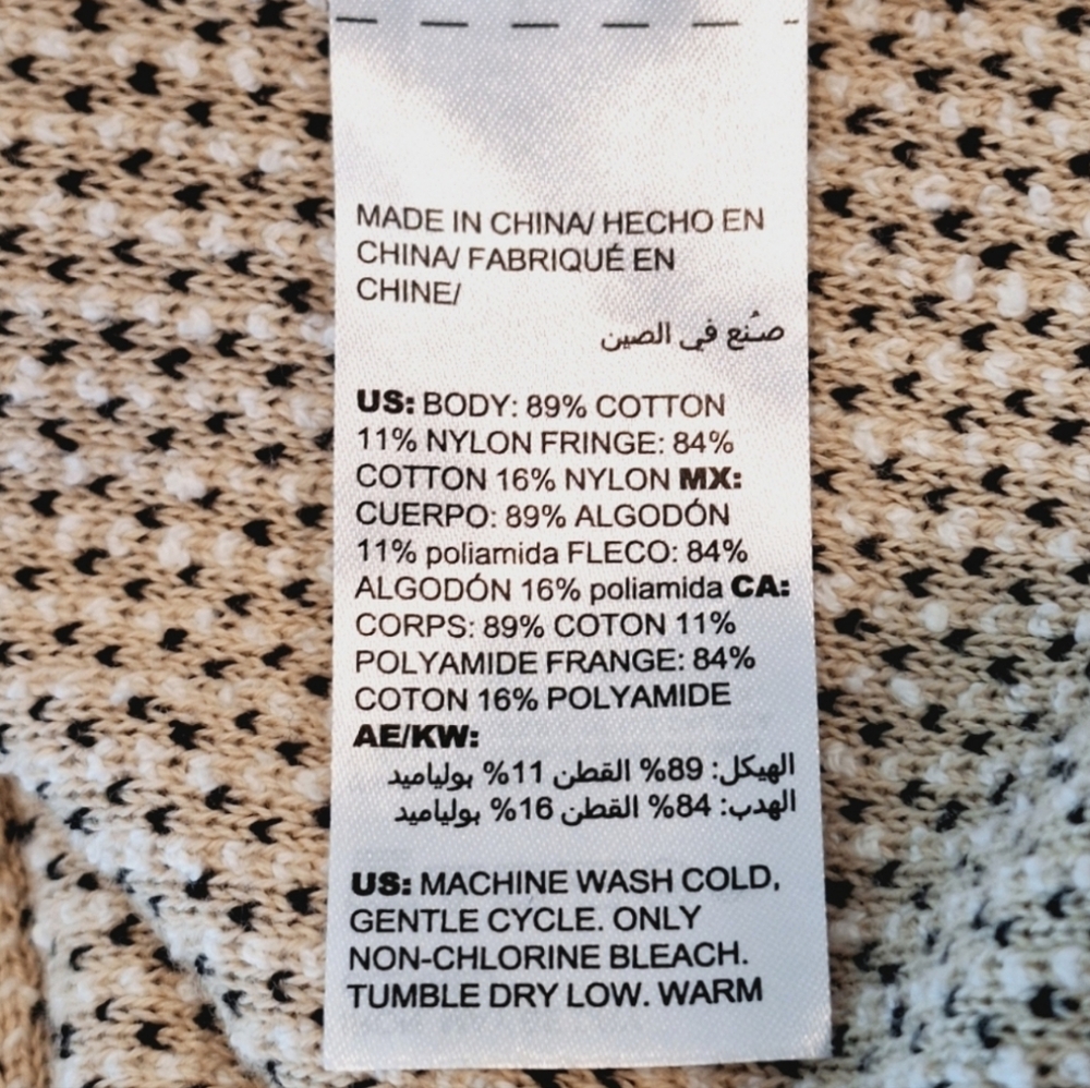 Chico's fringed tweed cardigan/jacket - Picture 7 of 8